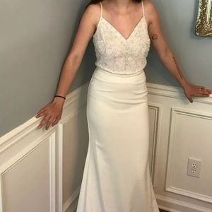 Val Stefani & Lotus Threads Two Piece Wedding Prom Formal Dress  Size 2 NWT